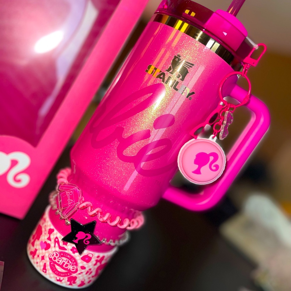 🎀Exclusive NIB Limited Edition Barbie X Stanley 40oz Tumbler Bundle